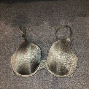 Victoria’s Secret Dark Gray & Black Uplift Semi Demi Wired Bra Size 32DDD
